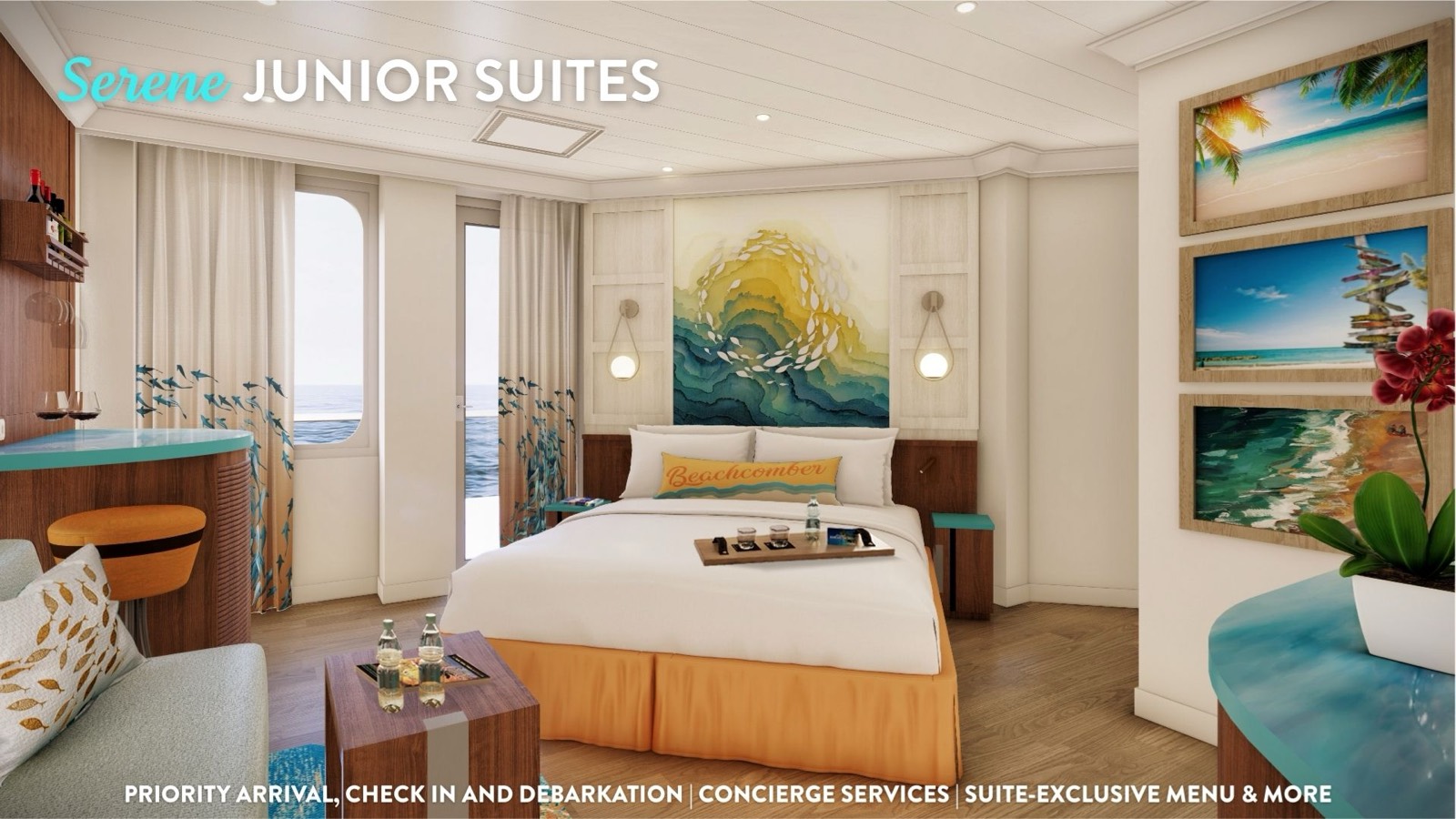 Serene junior suite with sitting area